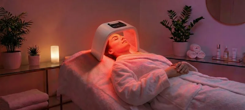 LED Red Light Therapy facial